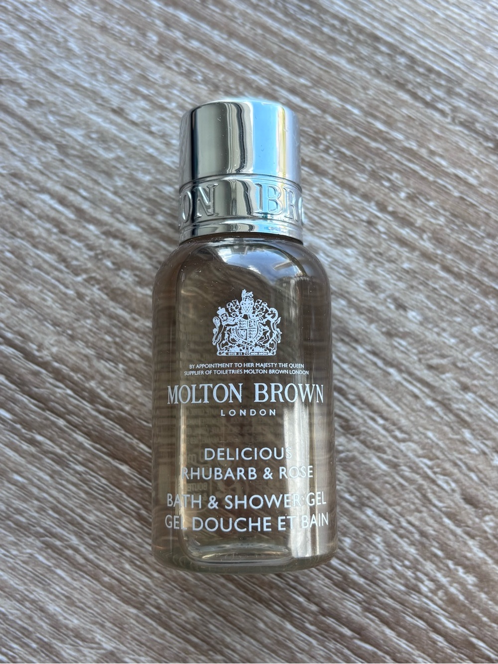 Molton Brown Delicious Rhubarb & Rose Bath & Shower Gel travel size